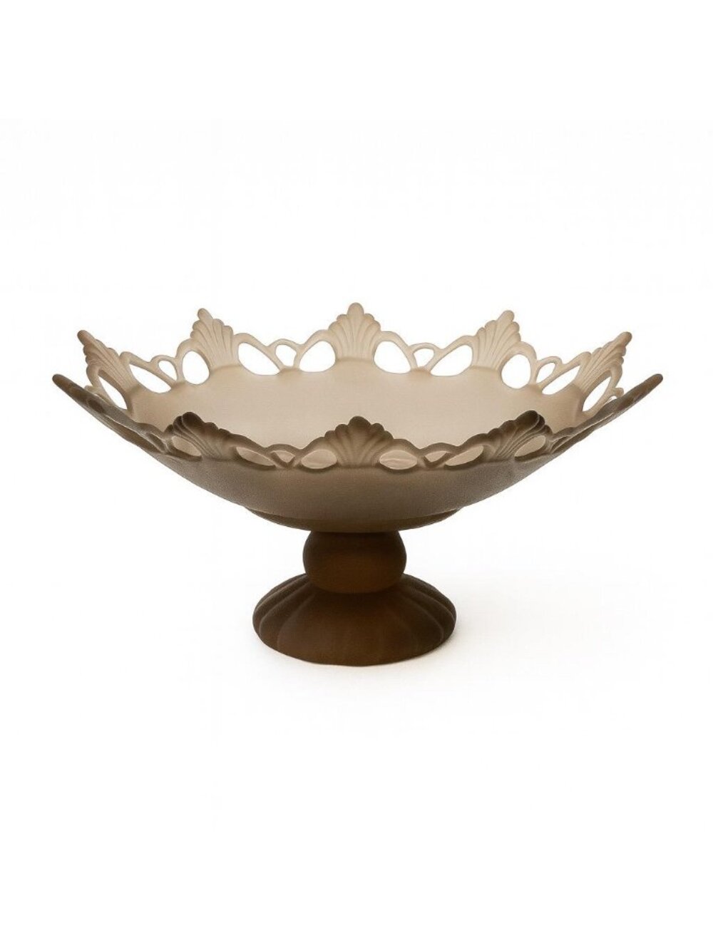 Fruit Bowl Centerpiece Bowl Compote Westmoreland Glass Brown Mist Amber Glass Ar